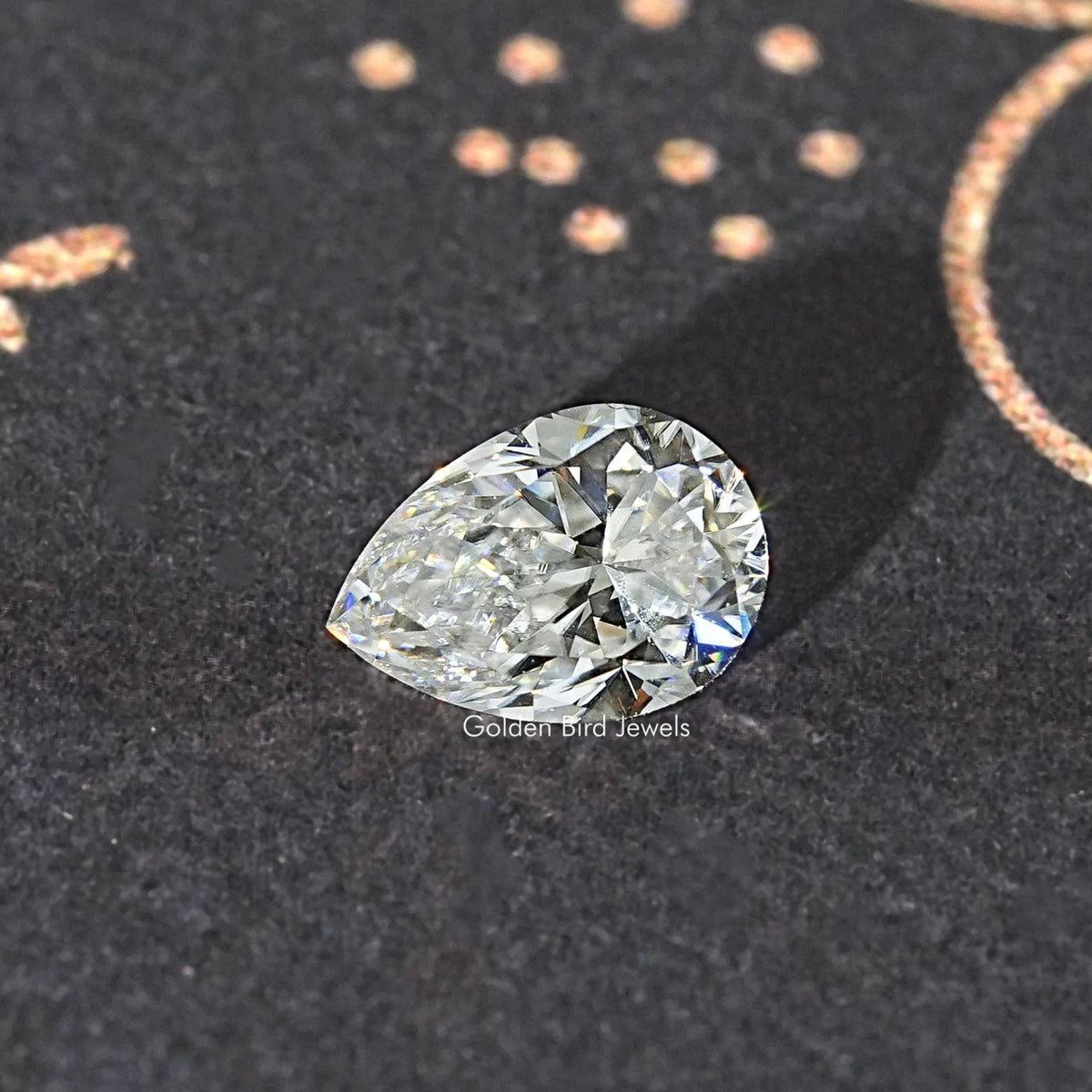 Colorless Pear Moissanite Loose Stone