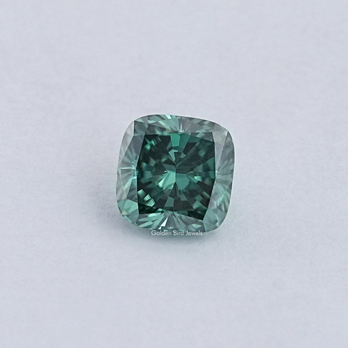 Dark Green Cushion Moissanite Loose Stone