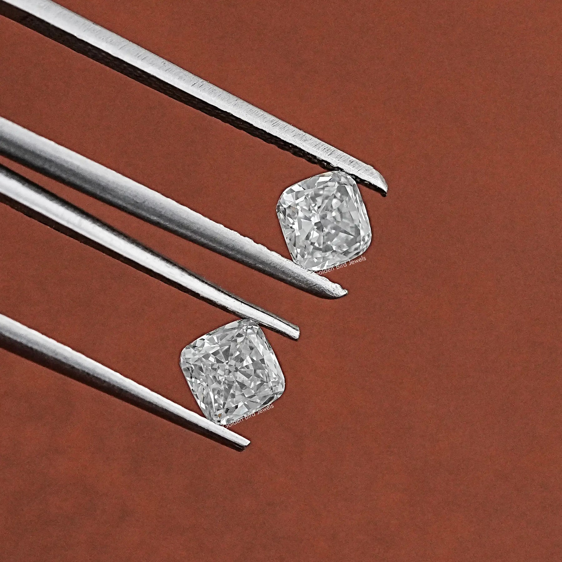 Lab Diamond Cushion Cut Matching Pair