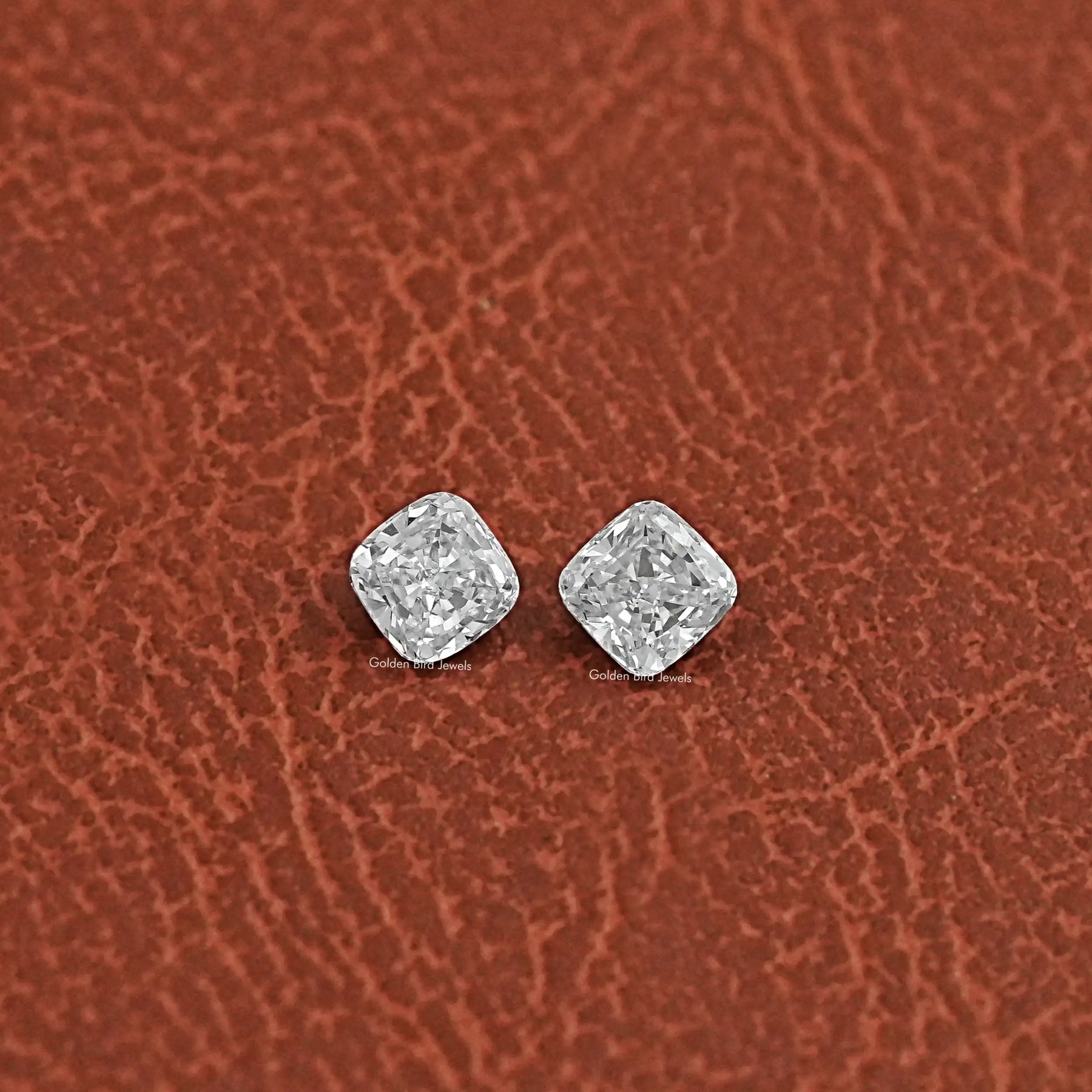 Top View of  Cushion Cut Diamond Matching Pair