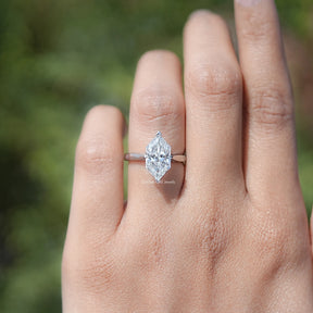 Dutch Marquise Cut Lab Diamond Solitaire Ring