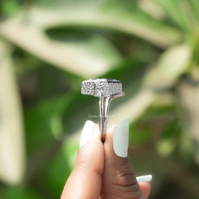 Dutch Marquise Shaped Moissanite Bridal Ring Set