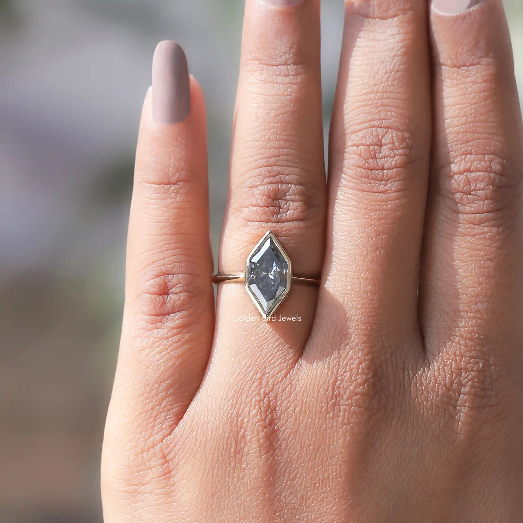 Dutch Marquise Moissanite Solitaire Ring