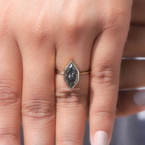 Dutch Marquise Moissanite Solitaire Ring