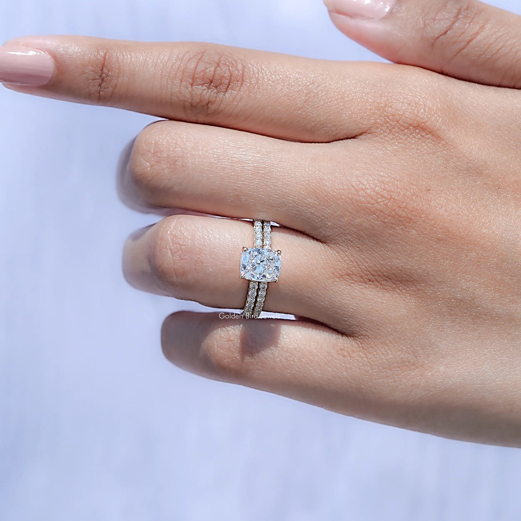 Elongated Cushion Cut Lab Grown Diamond Ring