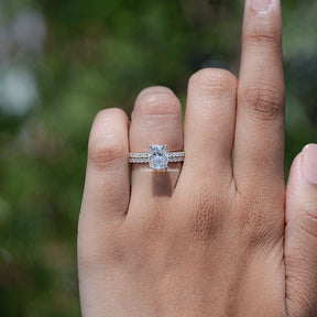 Elongated Cushion Cut Lab Grown Diamond Ring