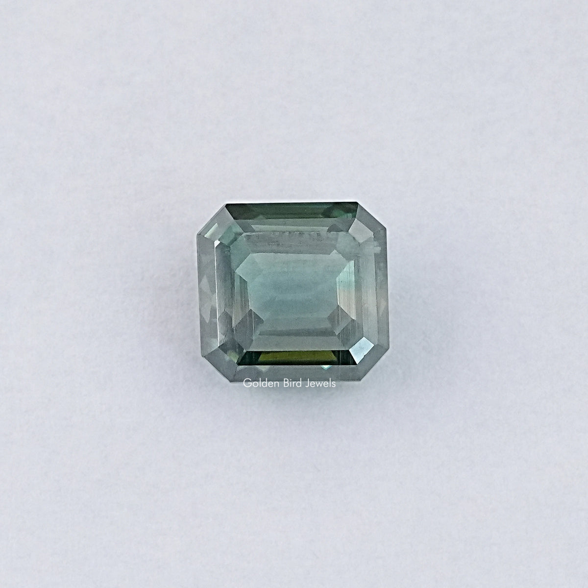 Green Emerald Cut Loose Moissanite