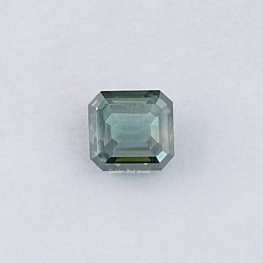 Green Emerald Cut Loose Moissanite