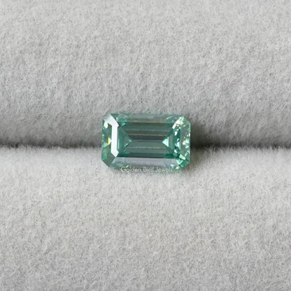 Top View Of Moissanite Emerald Cut Loose Stone