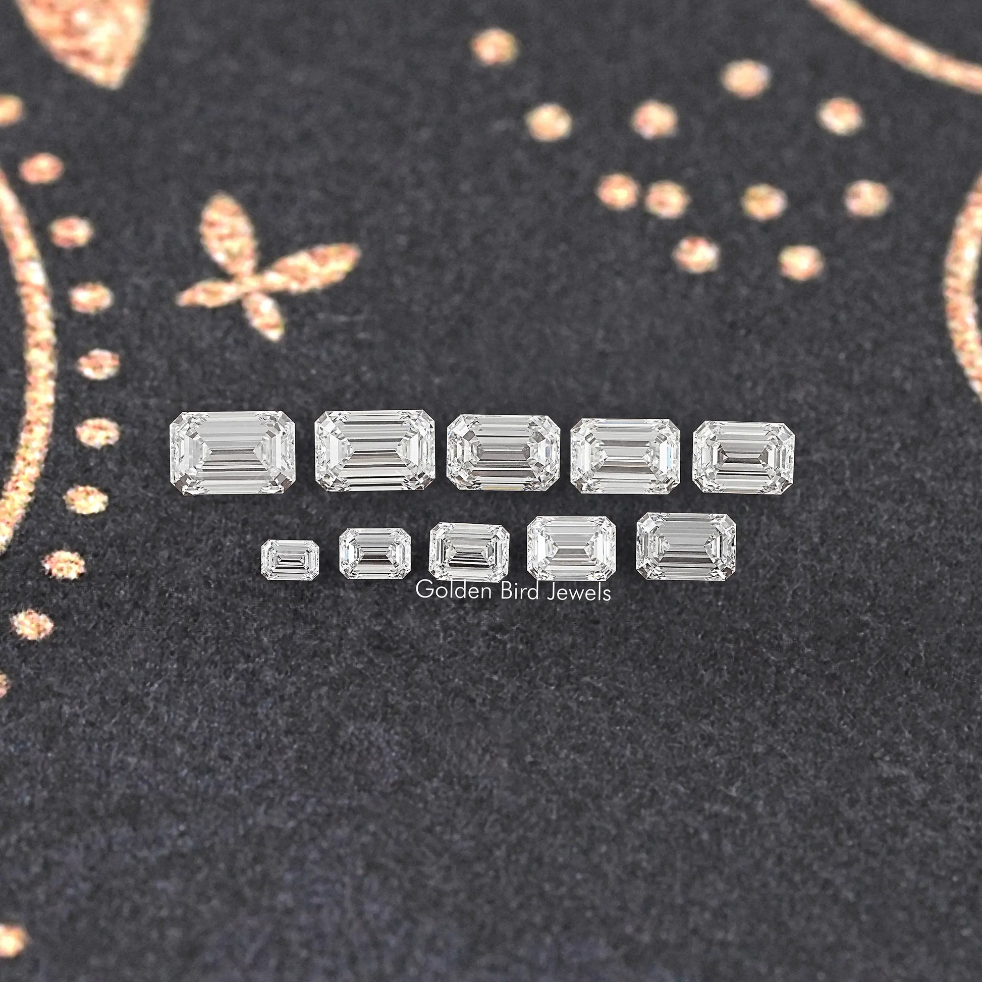 View of Emerald Cut Lab Grown Loose Diamond 