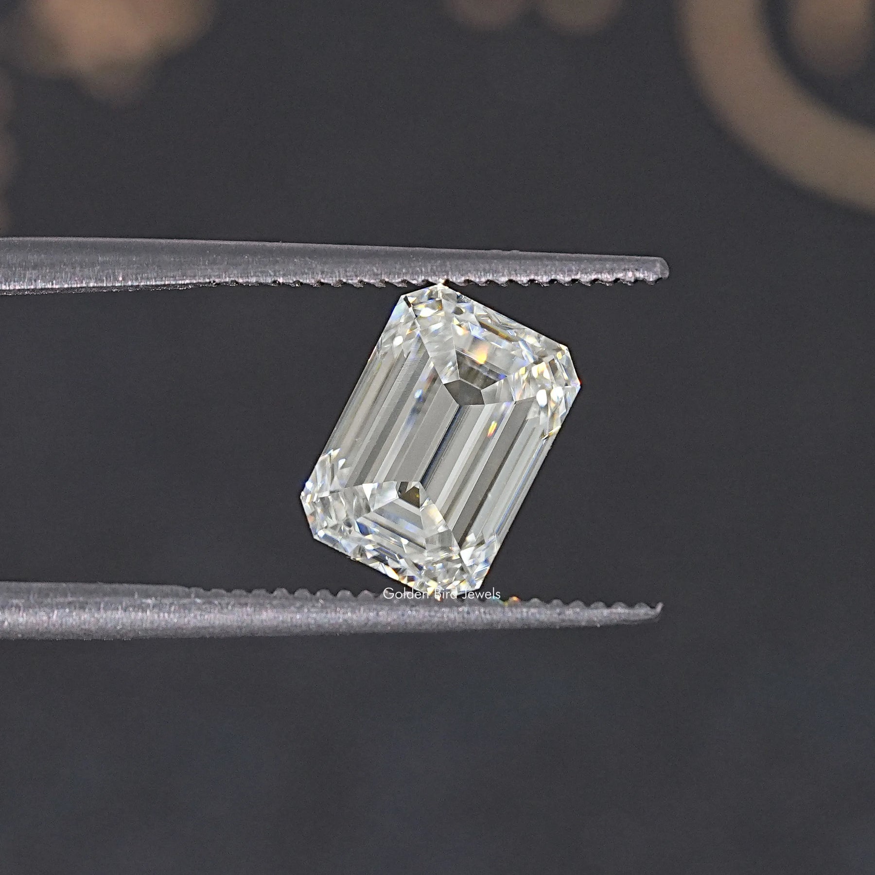 Near Colorless Emerald Moissanite Loose