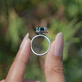 Dutch Marquise Moissanite Halo Engagement Ring