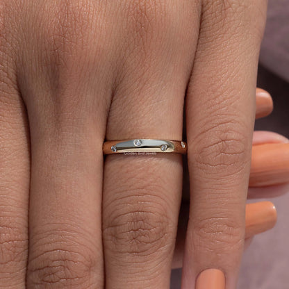 Flush Set Round Diamond Eternity Band