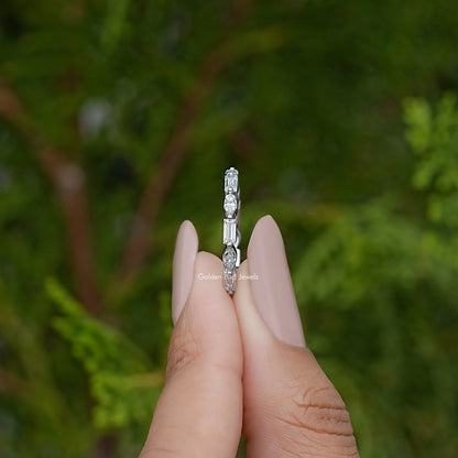 Marquise Moissanite Full Eternity Wedding Band