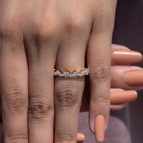 Half Moon Lab Grown Diamond Full Eternity Band