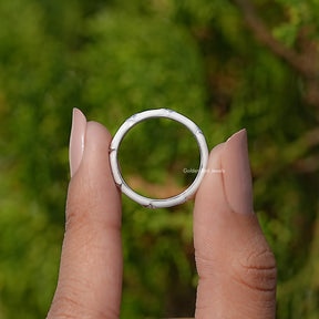 Back View Of Round Moissanite Flush Set Band
