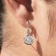 Round Moissanite Lever Back Dangle Drop Earrings