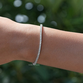 Asscher Cut Moissanite Tennis Bracelet