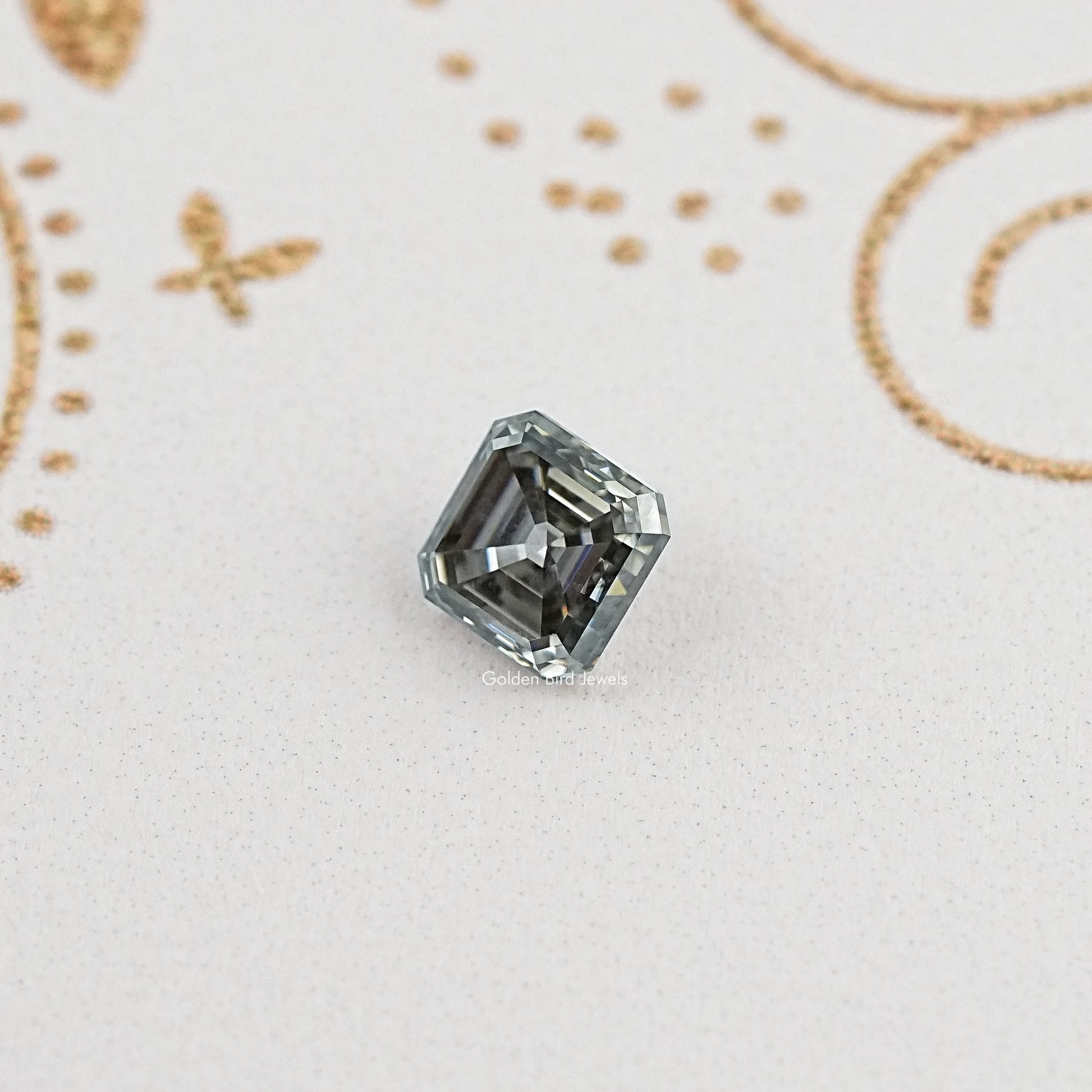 Display View of Asscher Cut Moissanite 