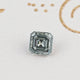 Front View Of Grey Asscher Cut Moissanite Loose Gemstone