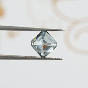 Close up View of Asscher Shape Moissanite Loose Stone Collection for Engagement Jewelry
