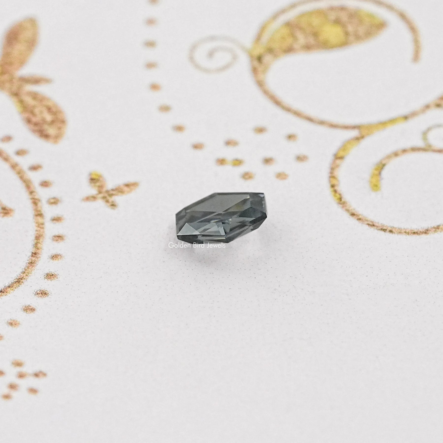 Gray Rose Cut Hexagon Loose Moissanite