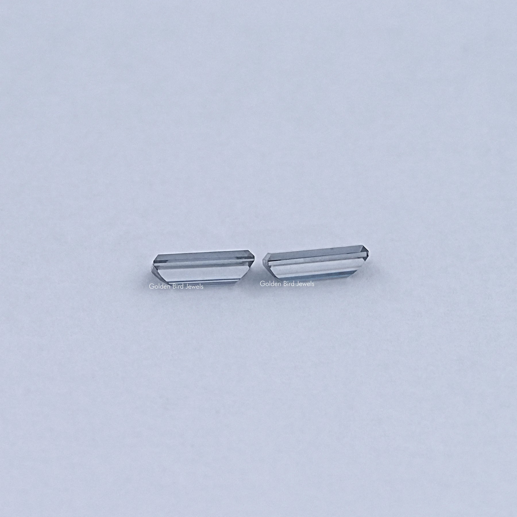 Side View Of Baguette Cut Loose moissanite  
