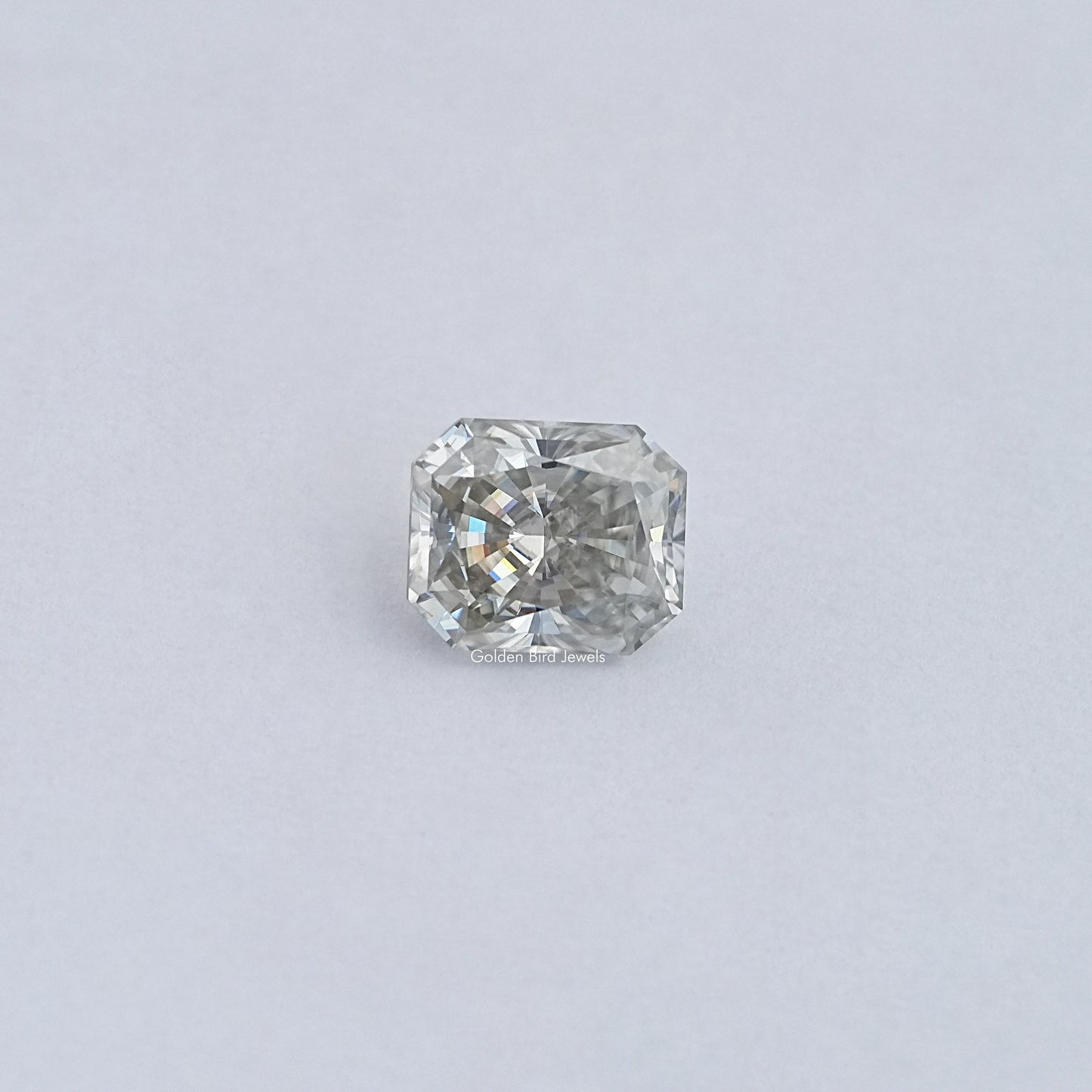 View Of Grey radiant Cut Loose Moissanite 