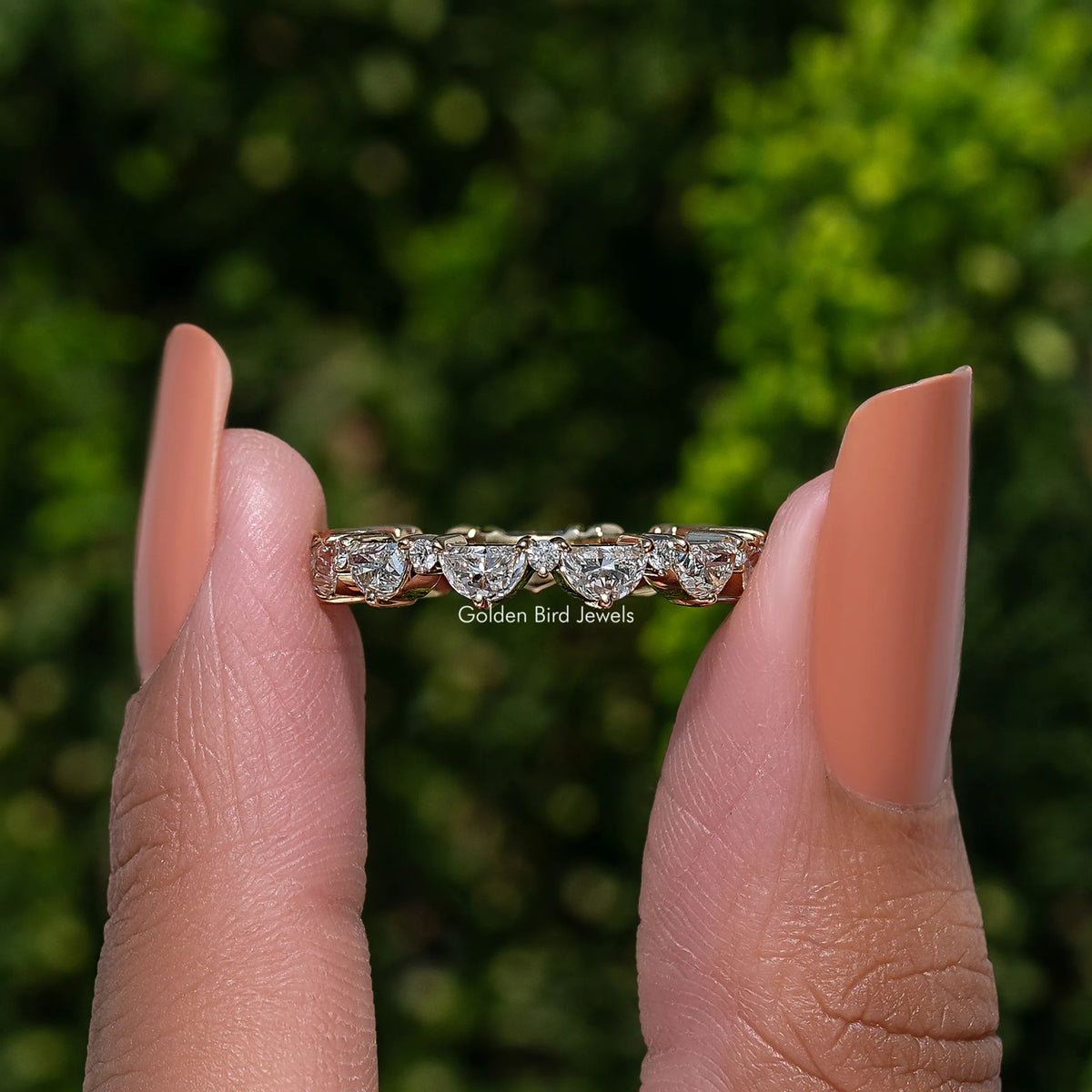Half Moon Lab Grown Diamond Full Eternity Band