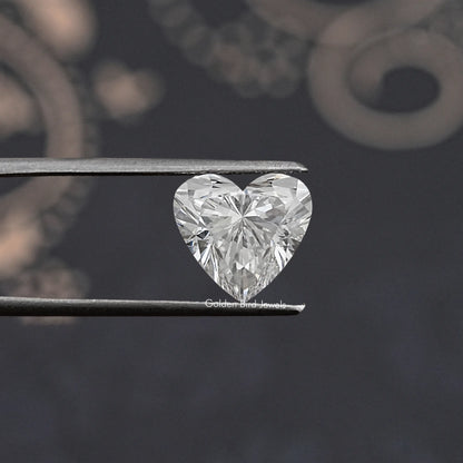 Twijer holding the Heart Shaped Lab Grown Diamond