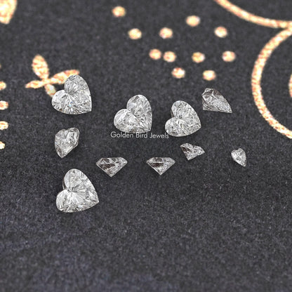 Detailed View Of Heart Shaped Loose Lab Diamond