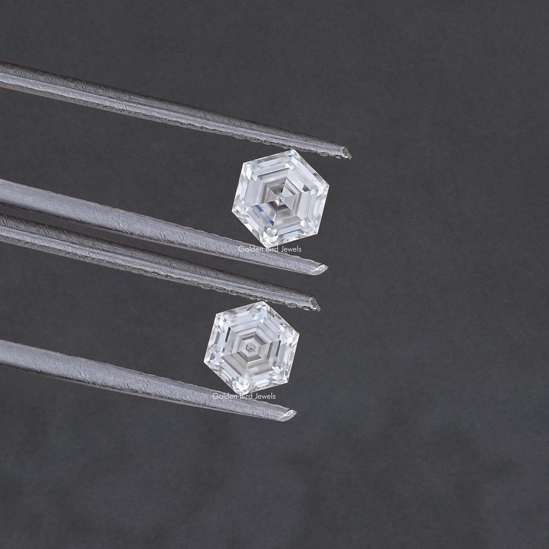 Hexagon Cut Moissanite Loose Pair