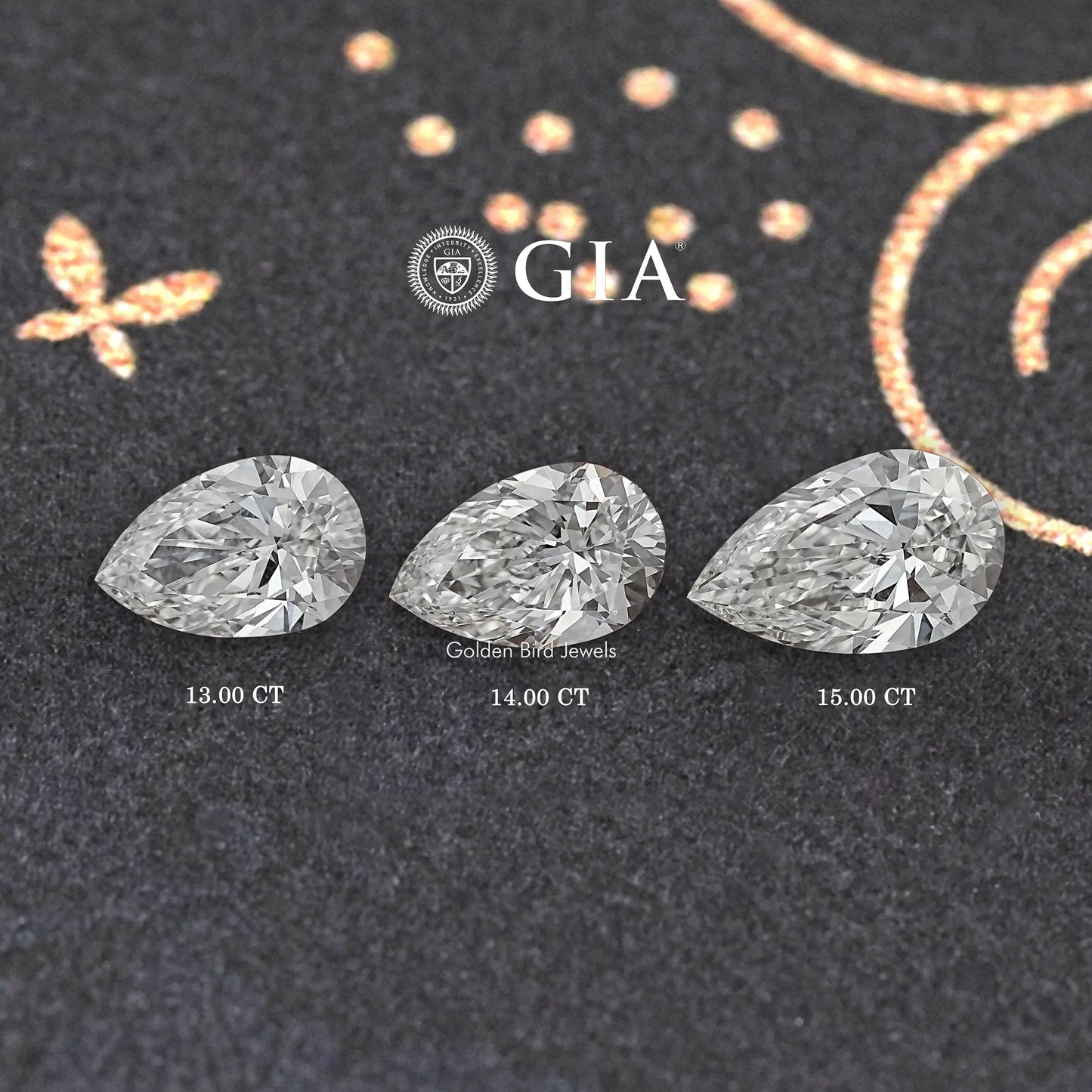 Pear Cut Lab Diamond Loose