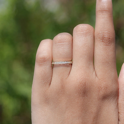 Round Cut Lab Diamond Full Eternity Wedding Band