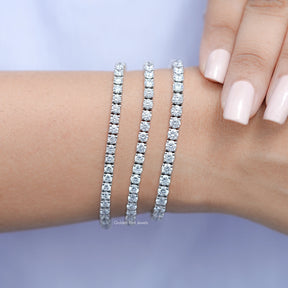 Round Shaped CVD Diamond Bridal Bracelet