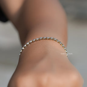 Heart Shaped Lab Diamond Bracelet