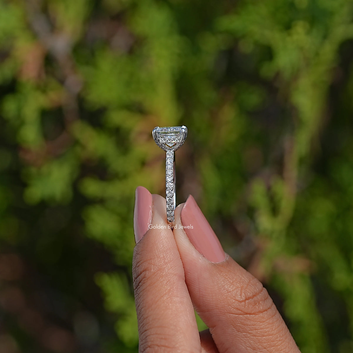 Princess Cut Lab Diamond Engagement Ring