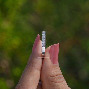 Round Lab Diamond Eternity Wedding Band