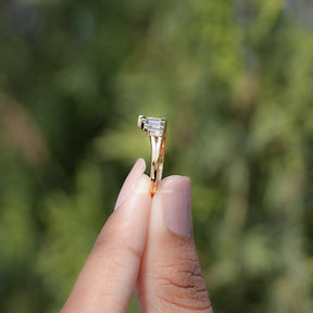 Baguette Cut Lab Diamond Engagement Ring