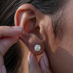 Round Shaped Lab Diamond Stud Earrings