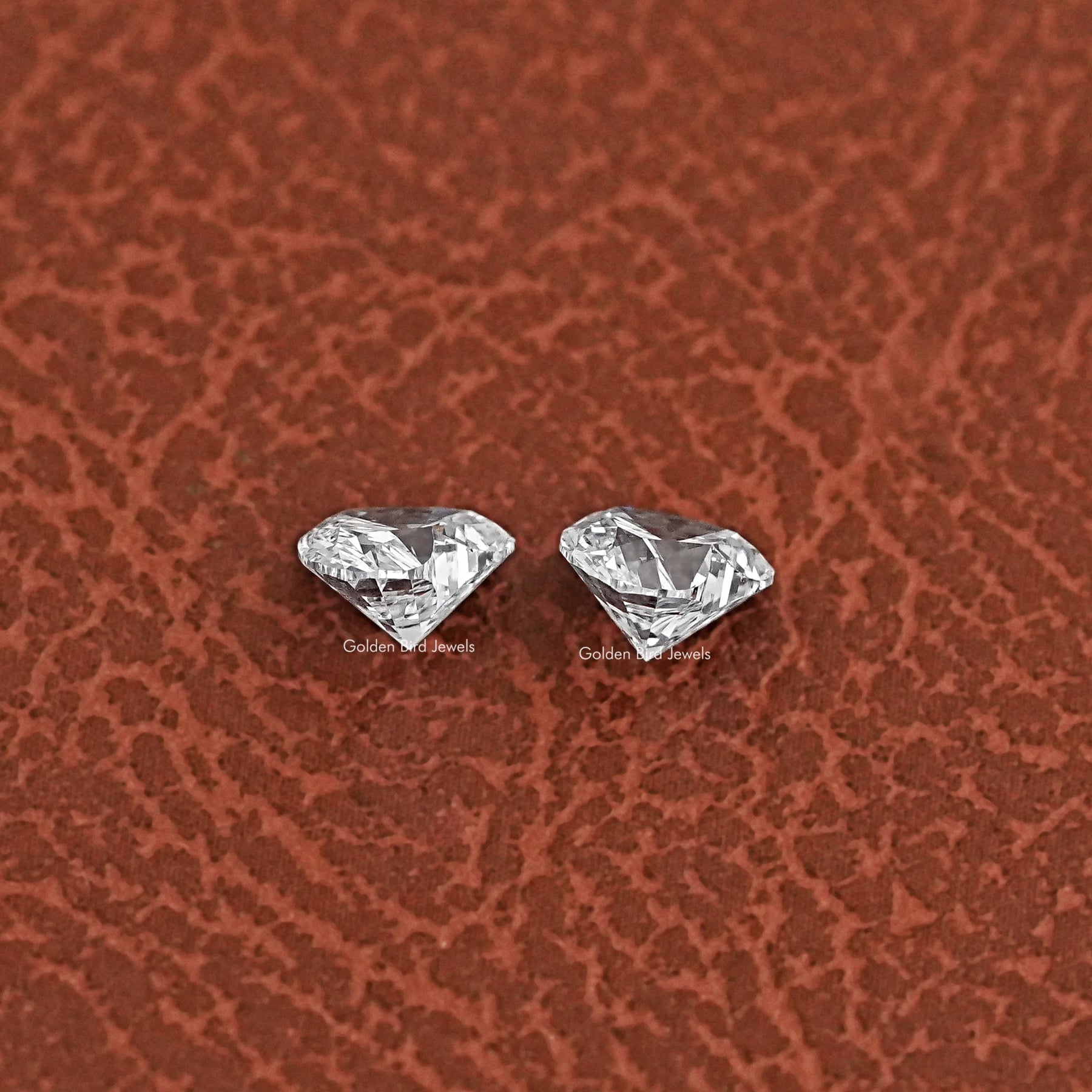Side View Of Lab Grown Heart Shaped Diamonds