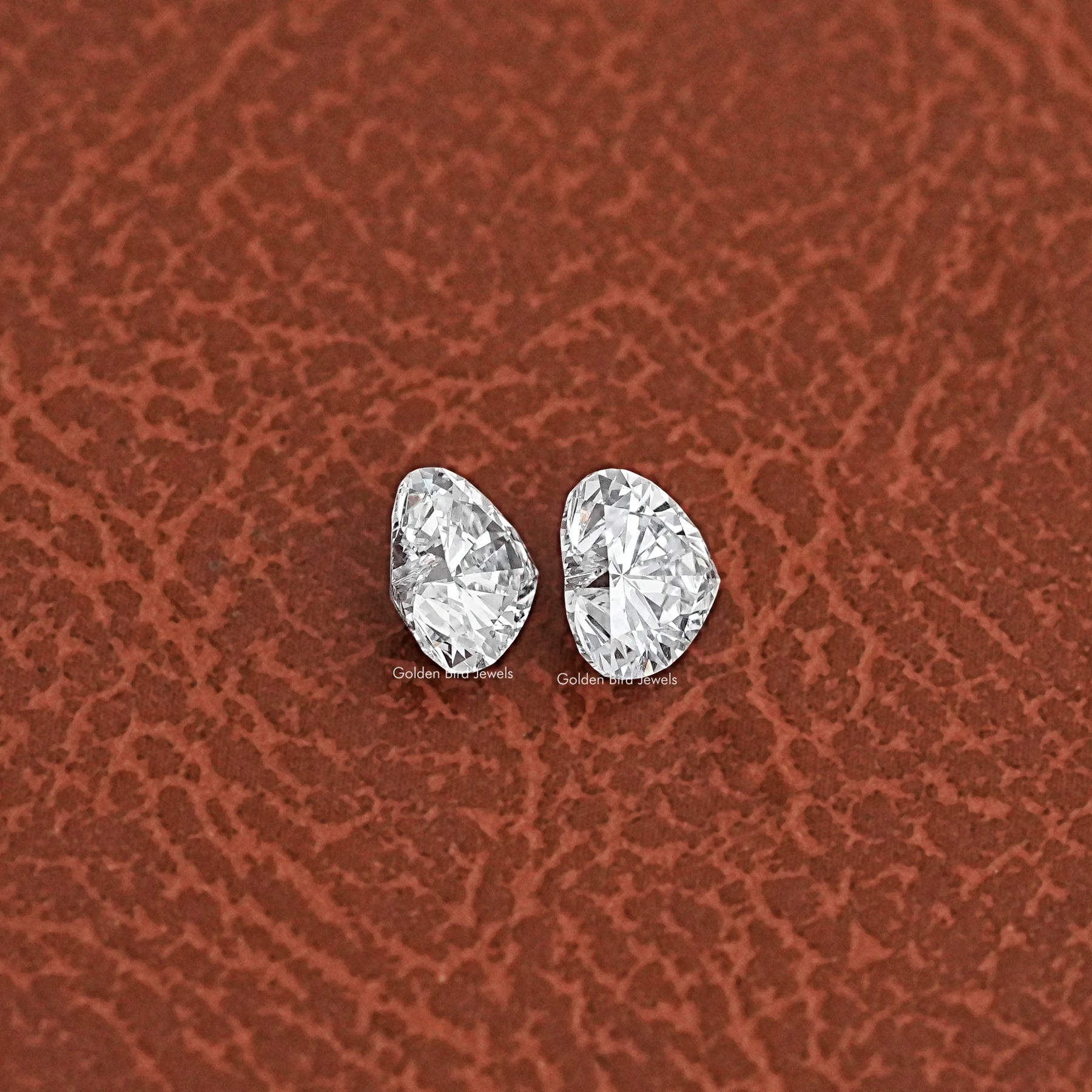Side View Of Lab Grown Heart Shaped Loose Diamonds