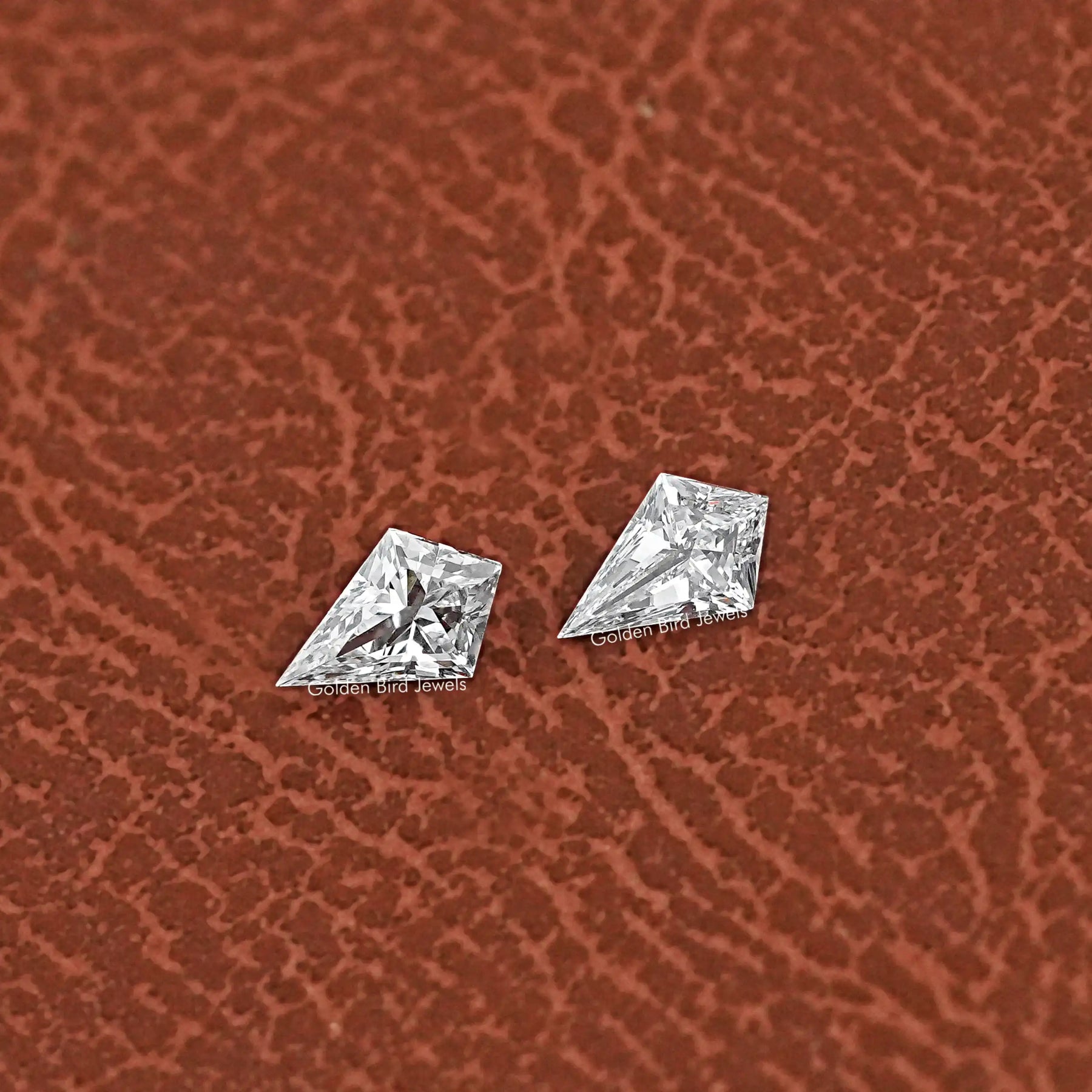 View of Kite Cut Loose Diamond Pair