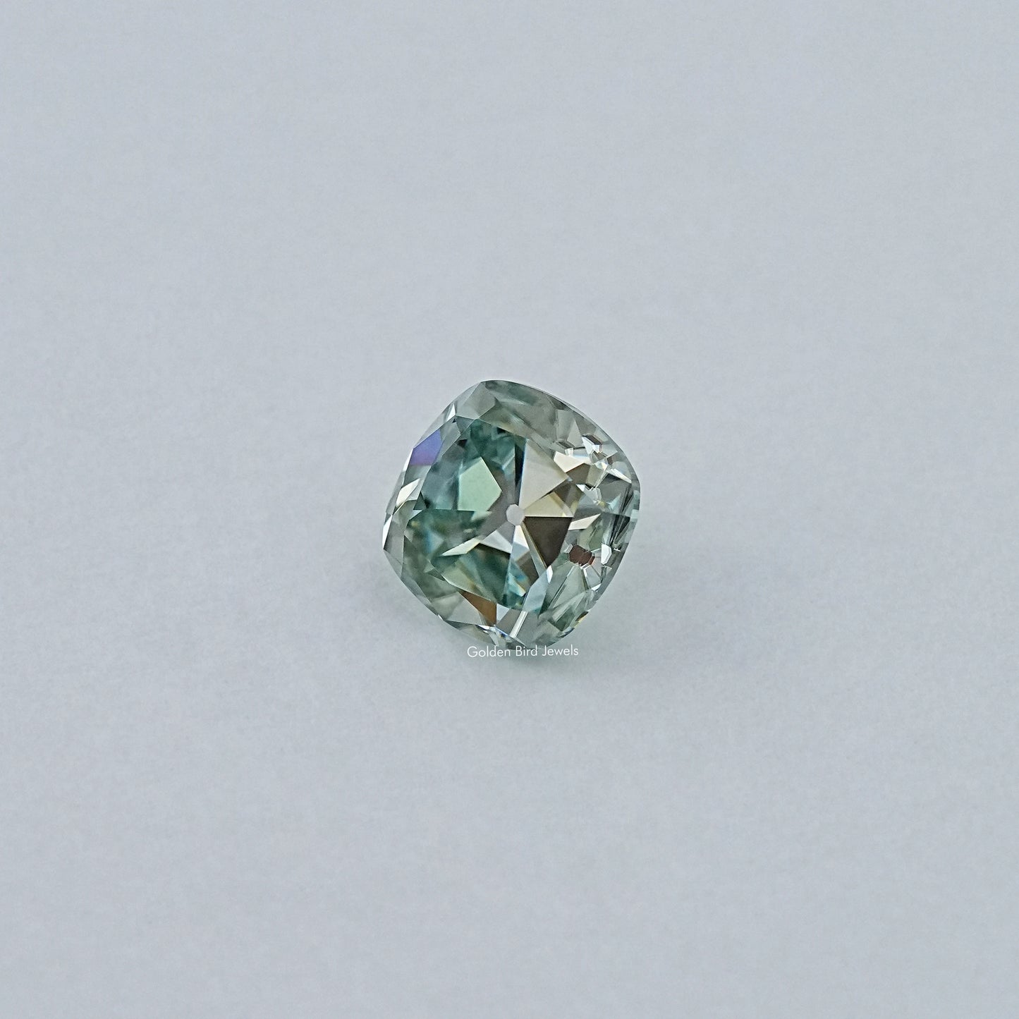 Light Blue Old Mine Cushion Loose Moissanite