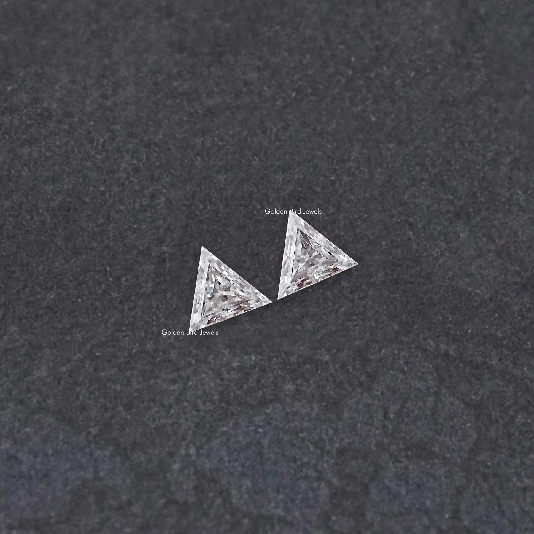 Triangle Cut Loose Moissanite Matching Pair