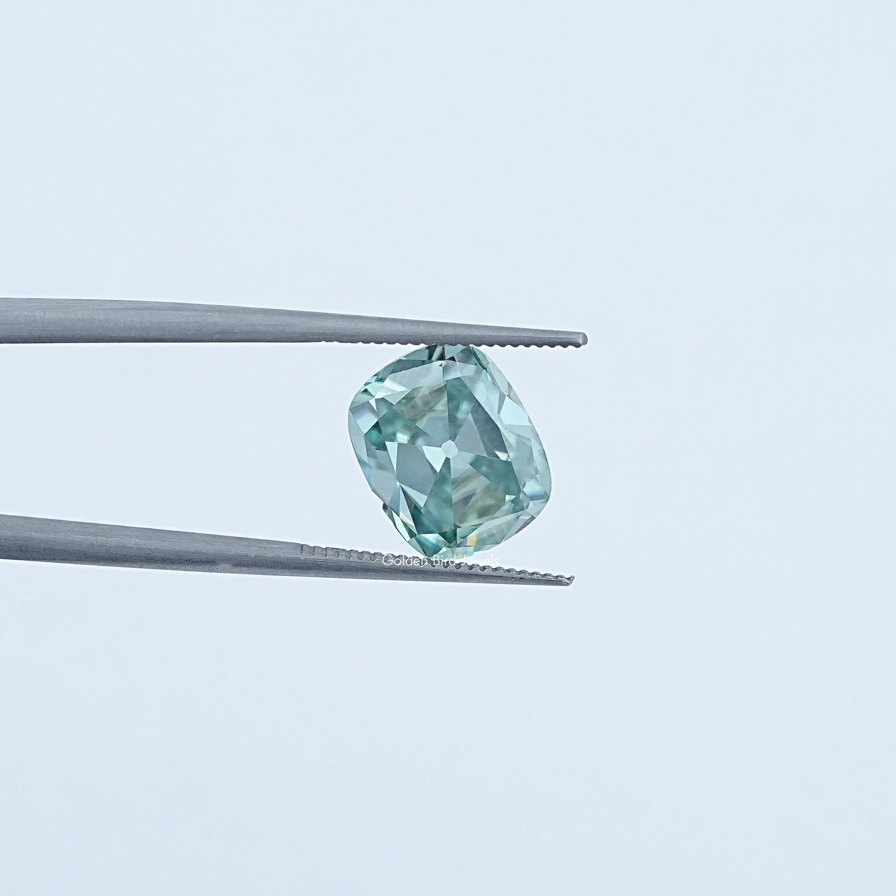 Top View of Loose Moissanite Cushion Shape Stone 