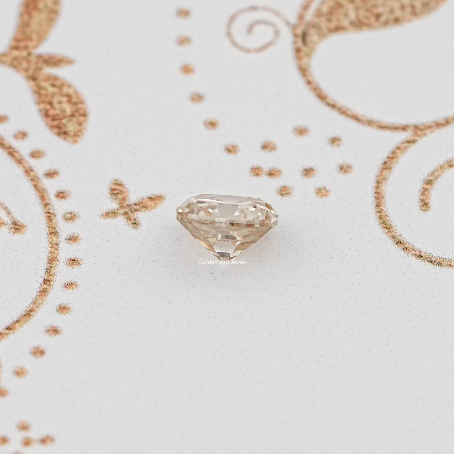 Side View Of Old Mine Cushion Cut Loose Moissanite Stone