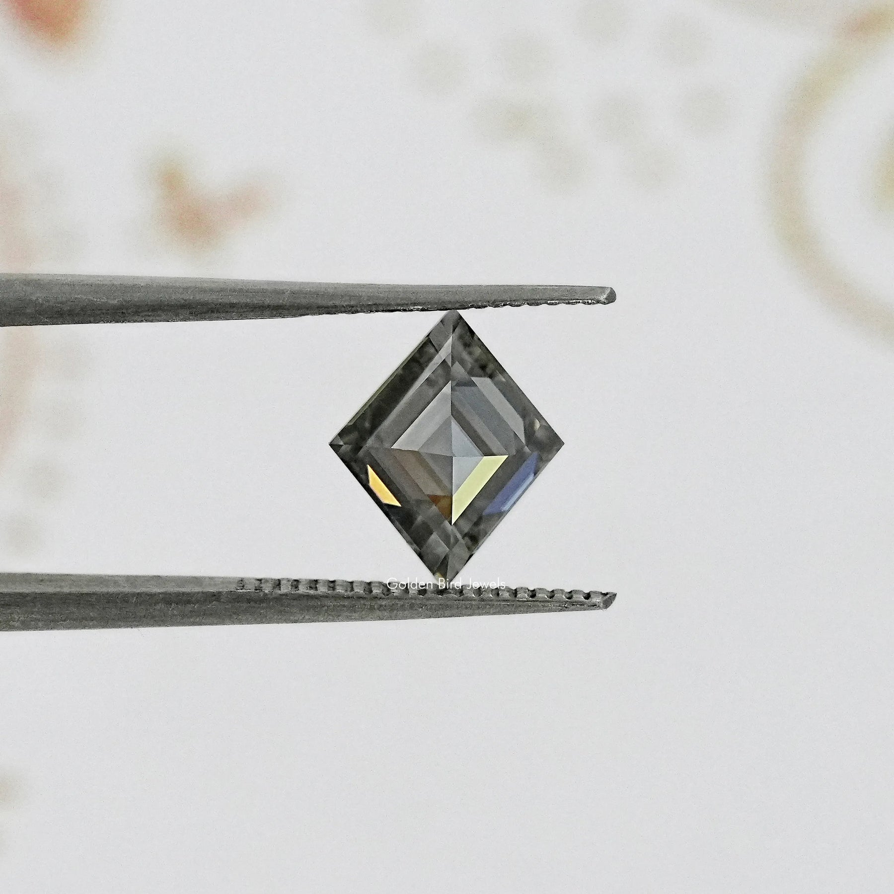 Gray Lozenge Cut Loose Moissanite