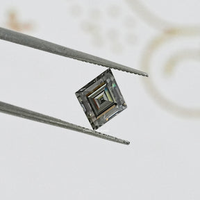 Gray Lozenge Cut Loose Moissanite