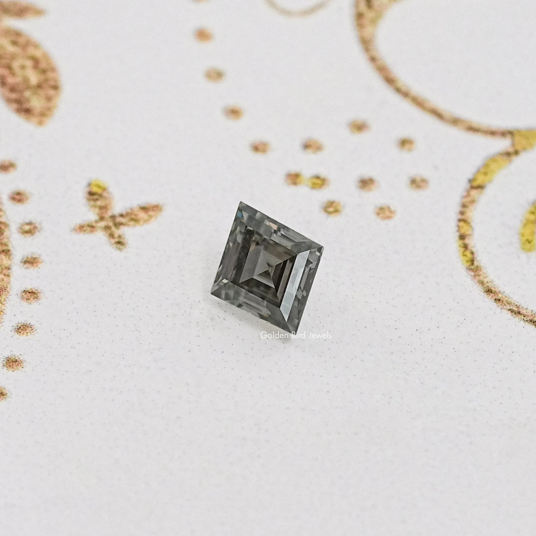 Gray Lozenge Cut Loose Moissanite